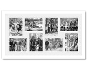 Multi Photo Frame to Hold 8 - 8"x6" photos in a White Wood Frame - Multi Photo Frames